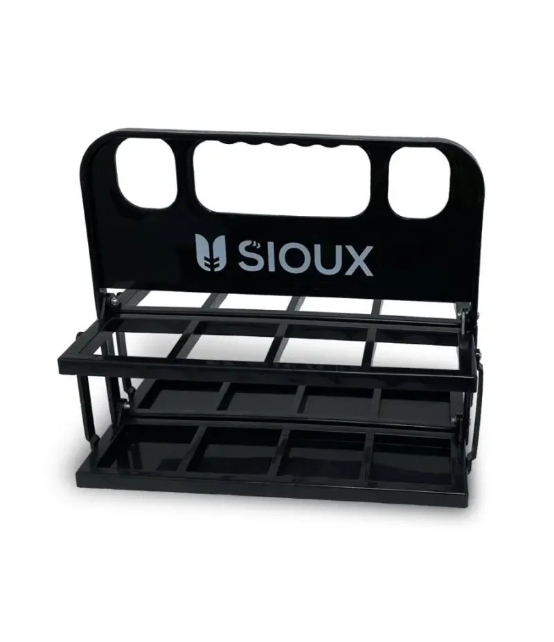 CESTA NEGRA PARA 8 CANTIMPLORAS SIOUX