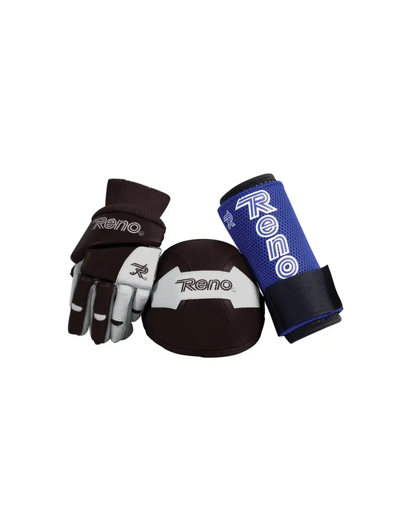Ver foto 2 de KIT RENO GUANTES _ RODILLERAS _ ESPINILLERA - Color Negro Blanco / Talla Prebenjamín