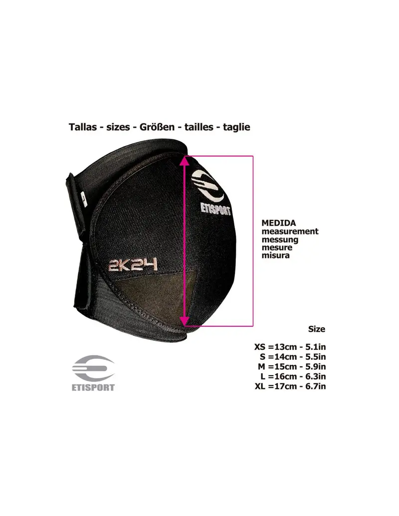 Ver foto 2 de RODILLERAS ETISPORT - Color Negro Blanco / Talla S